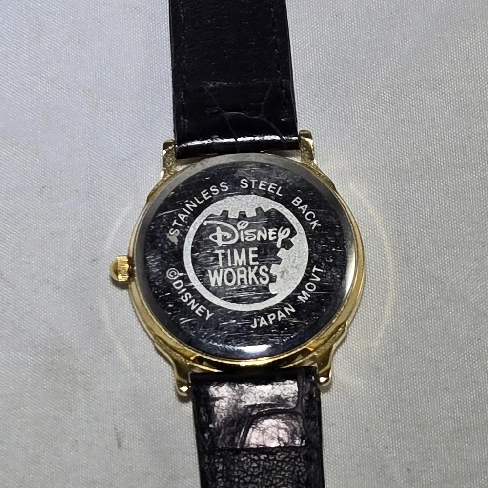 Disney Time Works Watch w/Mickey Faces Turn as the Seconds Hand Resort 30mm